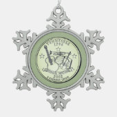 Tinessee State Quarter Tin Sneeuwvlok Ornament (Voorkant)