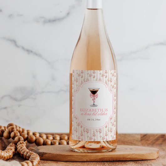 'Tini Beet Oudere Espresso Martini Coquette Verjaa Wijn Etiket