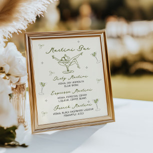 Tini beetje ouder eigenzinnige hand getekend Marti Poster