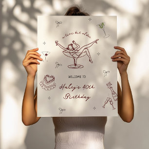 Tini beetje ouder eigenzinnige hand getrokken verj poster