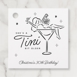 Tini beetje ouder grillige Martini verjaardag Bedankjes Labels