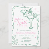 Tini beetje ouder grillige Martini verjaardag Kaart (Voorkant)