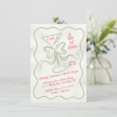 Tini beetje ouder Martini Bow Funky Verjaardag Kaart (Staand voorkant)