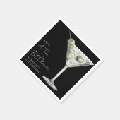 Tini beetje oudere Martini verjaardag Servet (Hoek)