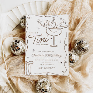 Tini beetje oudere Martini verjaardag uitnodiging