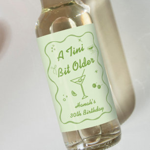 Tini beetje oudere Martini verjaardagsfeestje Wijn Etiket