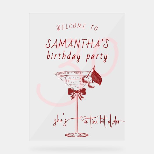 Tini Bit Ancien Bow Cherry Martini Anniversaire Bi (Recto)