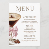 Tini Bit Ancien Espresso Martini Menu Anniversaire (Devant)
