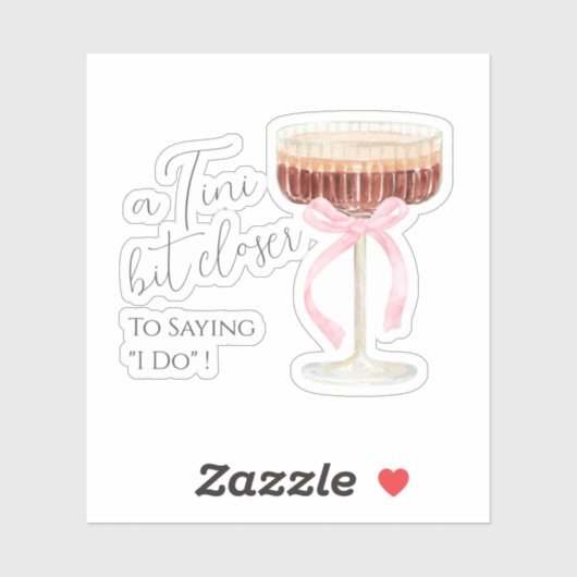 Tini Bit Closer Bruidsfeest  Sticker (Vel)