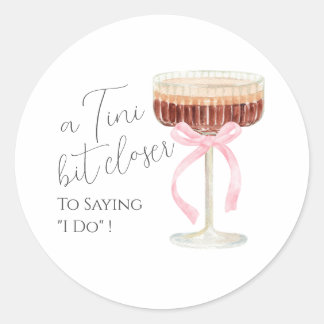 Tini Bit Closer Bruidsuitnodiging  Ronde Sticker