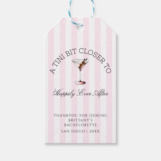 Tini Bit Closer To Happily Ever After Bachelorette Cadeaulabel (Voorkant)