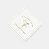 "Tini Bit Longer" Dirty Martini Olive Bachelorette Servet (Hoek)