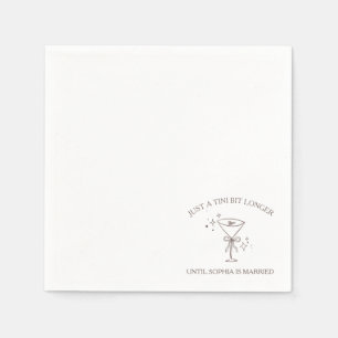 "Tini Bit Longer" Espresso Martini Vrijgezellenfee Servet