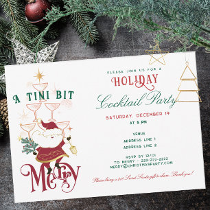 Tini Bit Merry Martini Kantoor Kerst Cocktails Kaart