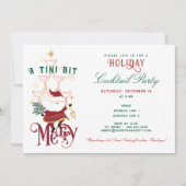 Tini Bit Merry Martini Office Christmas Cocktail Kaart (Voorkant)