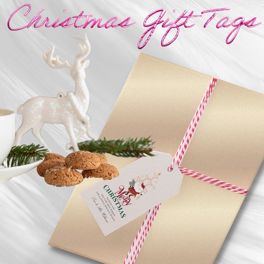 Tini Bit Merry Martini Office Christmas Santa Cadeaulabel