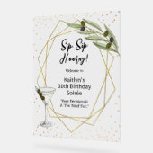 Tini Bit Of Fun Martini Soirée Welcome Sign Acryl Bord (Hoek)