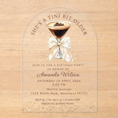 Tini Bit Older Espresso Martini Acrylic Invitation (Recto)