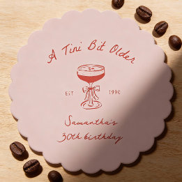 Tini Bit Older Espresso Martini Krabbel Verjaardag Kartonnen Onderzetters