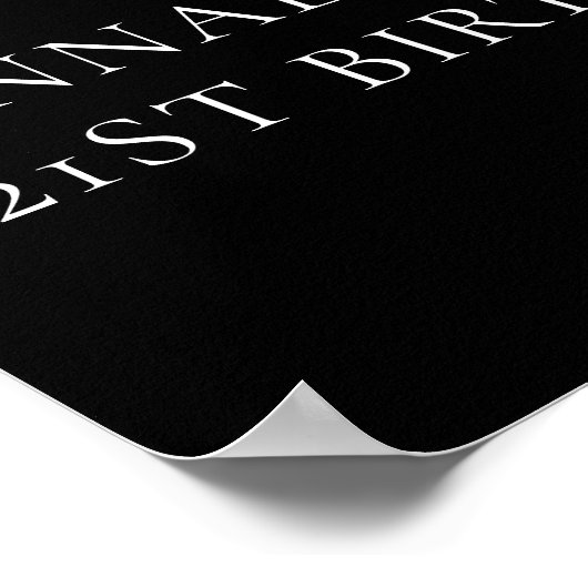 Tini Bit Older Martini Birthday Party Welcome Sign Poster (Hoek)