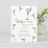 'Tini bit older' Martini Cocktail Volwassen Verjaa Kaart (Staand voorkant)