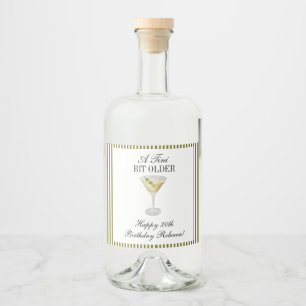 Tini Bit Older Martini Verjaardag Likeurfles Etiket
