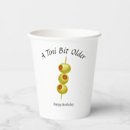 Tini Bit Older - Olijf en Drink Thema Papieren Bekers