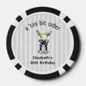 Tini-bit ouder | Martini thema verjaardag Poker Chips (Achterkant)