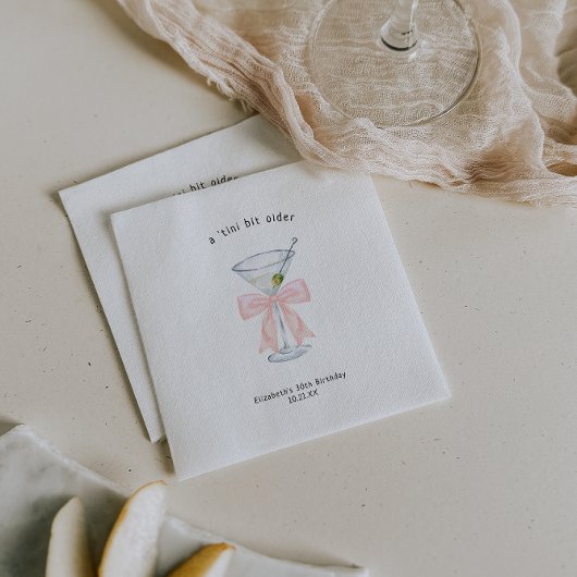 Tini-bit ouder | Martini thema verjaardag Servet