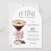 Tini bit oudere espresso martini 40e verjaardag kaart (Voorkant)
