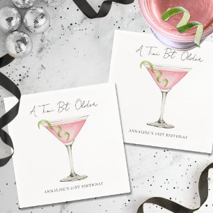Tini Bit Oudere Martini Verjaardagsfeestje Servet