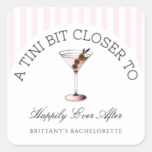 Tini dichter bij Happy Ever na Bachelorette Vierkante Sticker