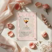 Tini One Bow Coffee Espresso Martini Baby Shower Acryl Uitnodigingen