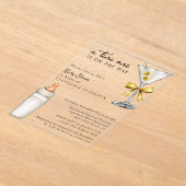 Tini One is onderweg naar het Yellow Martini Baby Acryl Uitnodigingen (Laagn)