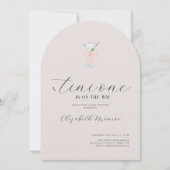 Tini One | Martini Thema Baby Shower Kaart (Voorkant)