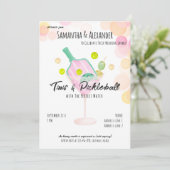 Tini Pickleball Boho Martini bruidsparen Douche Kaart (Staand voorkant)