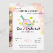 Tini Pickleball Boho Martini bruidsparen Douche Kaart (Voorkant / Achterkant)