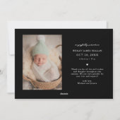 Tiniest Noel Faire-part de naissance de vacances (Dos)
