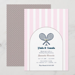 Tinis & Tennis Invitation Anniversaire Country Clu