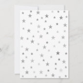 Tinkelende zilveren sterren marine jongen bedankbr kaart (Achterkant)
