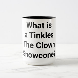 Tinkles Clown Snowcone Hankamer Artjunkhaus Yum? Tweekleurige Koffiemok