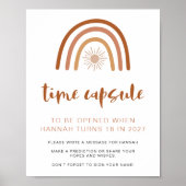 TINLEY Boho Rainbow 1e Birthday Time Capsule Poster (Voorkant)
