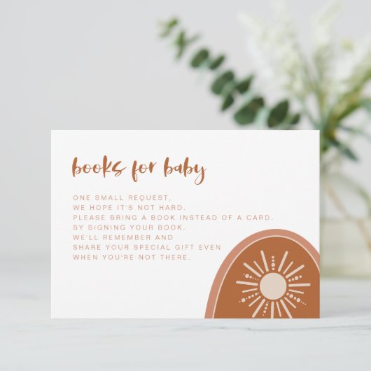 TINLEY Boho Terracotta Rainbow Books voor Baby Kaa Kaart (Staand voorkant)