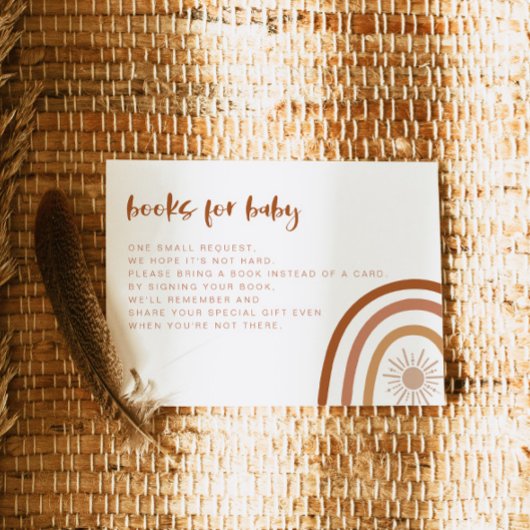 TINLEY Boho Terracotta Rainbow Books voor Baby Kaart