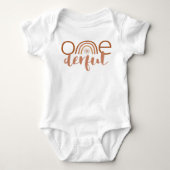 TINLEY Boho Terracotta Rainbow Onederful Birthday Romper (Voorkant)