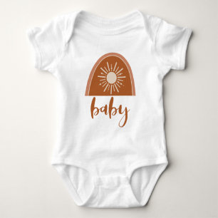 TINLEY Cute Bohemian Terracotta Rainbow Sunshine Romper