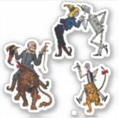  TinMan, vogelverschrikker en leeuw Sticker (Voorkant)