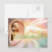 Tinnitus, conceptuele computerkunst. briefkaart (Voorkant / Achterkant)
