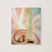 Tinnitus, conceptuele computerkunst. legpuzzel (Verticaal)