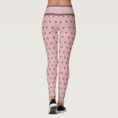 Tinny Polka Dots Pink Grey Leggings (Achterkant)